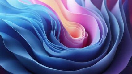 Poster - Vibrant purple and blue abstract art. The fluid shapes and bold colors blend seamlessly