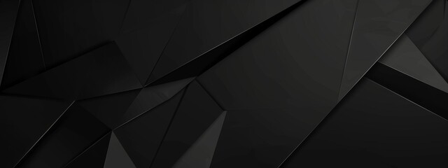 Wall Mural - Abstract minimalist wallpaper with intersecting lines and polygons on black background. Featuring white space in the center for text, ideal for design templates and modern banners.