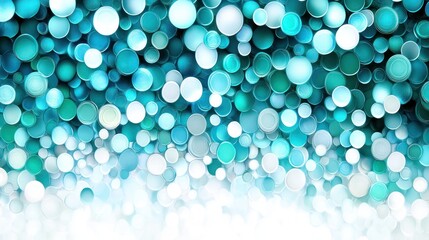 Aufkleber - Vibrant Blue and Aqua Bokeh Background with Soft Light Effects for Creative Designs