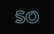© Mahamud - Illustration of creative typography featuring stylized letters S and O with a minimal blue color theme, suitable for branding and graphic design inspiration.