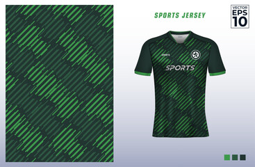 t-shirt sport jersey design template with geometric line stripes background. sport uniform in front 