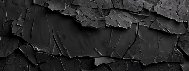 Wall Mural - Modern abstract composition with irregular shapes on black background. Featuring white space in the center for text, ideal for design templates and modern banners.