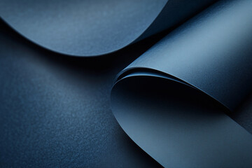 Aufkleber - blue fabric with a wave-like pattern. The fabric is folded and has a shiny, metallic appearance. Concept of movement and fluidity, as if the fabric is flowing or dancing