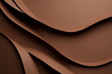 Aufkleber - close up of a brown surface with a wavy texture. The brown color and the texture give the impression of a natural, earthy material