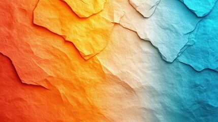 Poster - Textured Paper Background in Gradient Orange and Blue Tones for Creative Design Projects