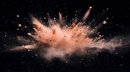 Wall Mural - stunning super slow motion makeup powder explosion captured at 1000fps isolated on black background 
