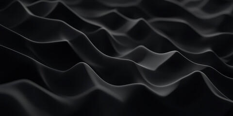 Leinwandbilder - Minimal dark tone background with soft gradients and flowing waves