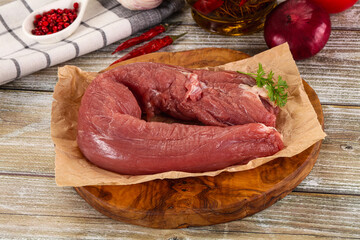 Wall Mural - Raw pork tenderloin for cooking