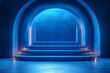 © YUANCEN - Minimalist Blue Gradient Background With Empty Space For Product Display. Vector Illustration Featuring Intricate And Ultra-Detailed Design Elements, Hyper-Realistic Cinematic Lighting.