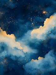 Wall Mural - starry night sky