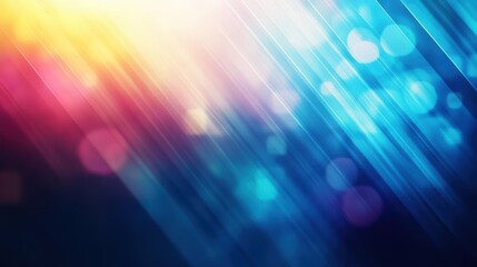 Poster - Bright blue and yellow abstract background with a smooth blur effect for design or art projects