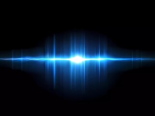 Poster - Abstract blue sound wave background, a vector illustration for graphic design or cover presentation with audio vibes in a technology concept. 
