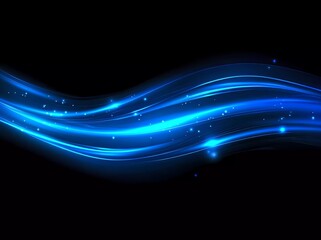 Poster - Abstract blue sound wave background, a vector illustration for graphic design or cover presentation with audio vibes in a technology concept. 