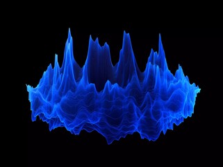 Poster - Abstract blue sound wave background, a vector illustration for graphic design or cover presentation with audio vibes in a technology concept. 