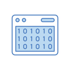 Binary code vector icon