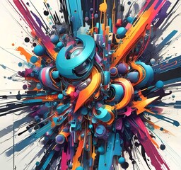 Poster - illustration of abstract technology background.