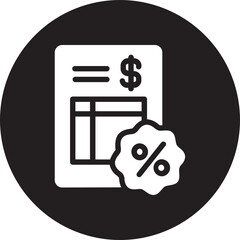 Poster - invoice glyph icon