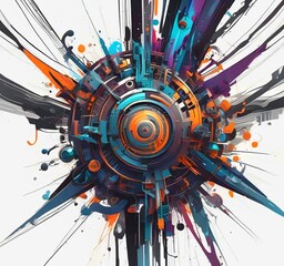 Poster - Illustration of abstract technology background.