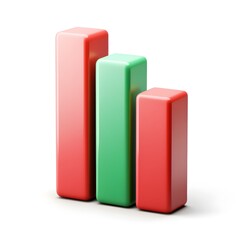 Poster - 3D Bar Graph, Increasing, Decreasing, Business, Presentation