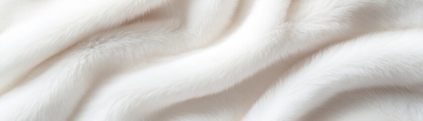 Canvas Print - Soft, luxurious white fur is beautifully highlighted by a single directional light source, creating bold shadows that enhance its texture, ideal for high-fashion or design photography