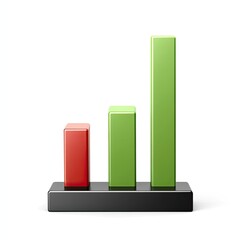 Poster - 3D Business Growth Chart Isolated