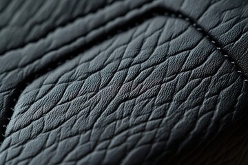 Poster - This background features a soft-focus black leather texture with raised stitching, creating an elegant and subtle design ideal for branding and text overlay