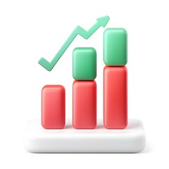 Poster - 3D Growing Bar Graph Icon