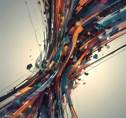 Fototapete - Illustration of abstract technology background.