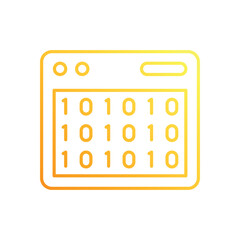 Binary code vector icon