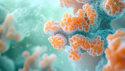 Poster - Abstract 3D Cellular Structure in Soft Hues