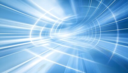 Poster - abstract blue tunnel motion graphic