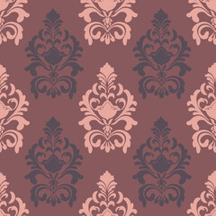 Wall Mural - Damask seamless vector background. baroque style pattern.