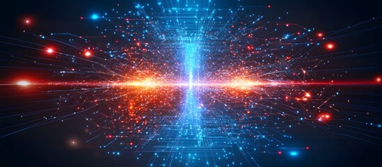Poster - Abstract Digital Network Collision