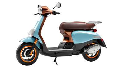 Poster - A compact electric scooter with a modern design, isolated on a empty plain background