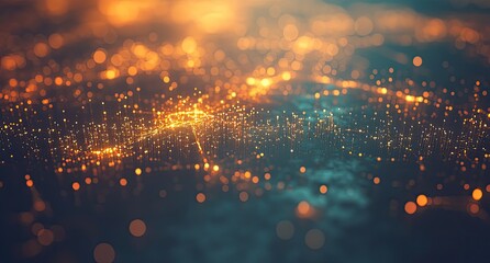 Poster - Abstract city lights bokeh at night