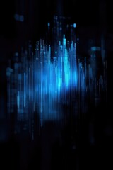 Poster - Abstract city lights digital art, data analysis