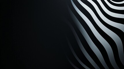 Poster - A black and white zebra print background with a black background