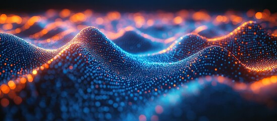 Aufkleber - Abstract Data Waves in Vibrant Colors