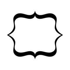 Poster - Decorative frame wavy design ornate swirls, Islamic frame figure decoration