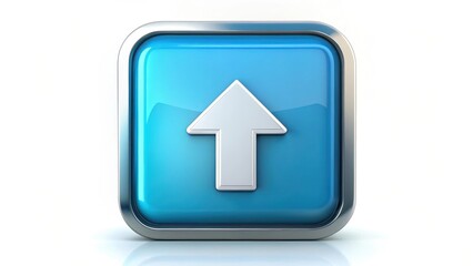 Poster - Blue Square Upload Icon