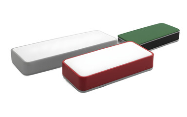 Aufkleber - A magnetic whiteboard eraser with a felt surface, isolated on a empty plain background