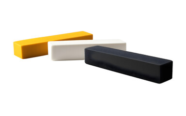 Aufkleber - A magnetic whiteboard eraser with a felt surface, isolated on a empty plain background