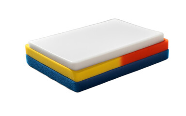 Aufkleber - A magnetic whiteboard eraser with a felt surface, isolated on a empty plain background