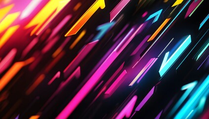 Poster - Abstract vibrant arrows motion graphic