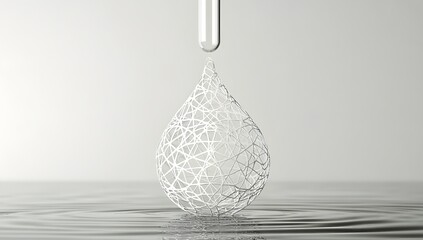 Poster - Abstract Water Drop, Pipette, Scientific Research