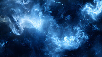 abstract swirling blue nebula cosmic energy artwork digital painting