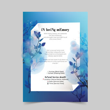 Funeral invitation template
