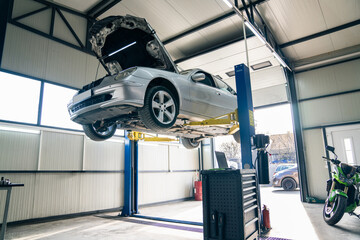 Poster - Car repair in car service