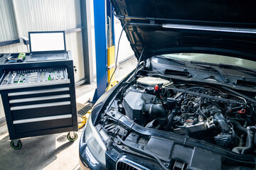Poster - Car repair in car service