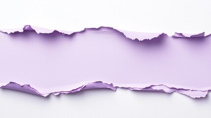 Poster - Soft hues of pastel purple ripple gracefully across the canvas, where delicate ripped edges evoke a sense of creativity and inspiration